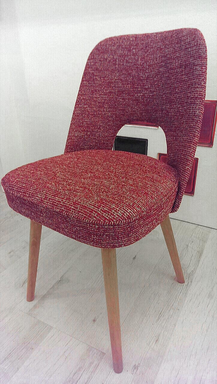 Retro židle, 70.léta - nové čalounění.<br>Látka ROMO - kolekce MARLOW